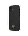 Guess Apple Tasche GUHCP12SVSATMLBK iPhone 12 mini schwarz/schwarz Hartschale Saffiano