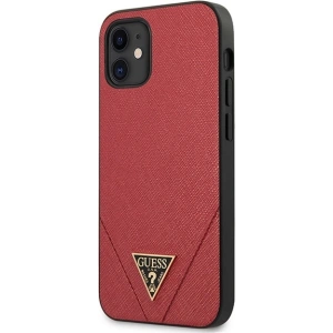 Kup Etui Guess GUHCP12SVSATMLRE Apple iPhone 12 mini czerwony/red hardcase Saffiano - GUE653RED - {ean13} - Sklep Home Screen