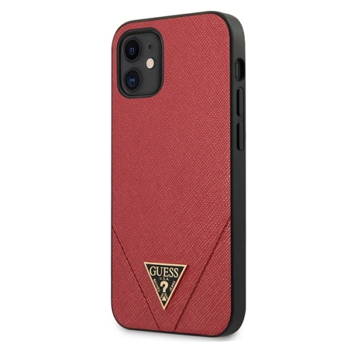 Kup Etui Guess GUHCP12SVSATMLRE Apple iPhone 12 mini roșu/red hardcase Saffiano - GUE653RED - {ean13} - Sklep Home Screen