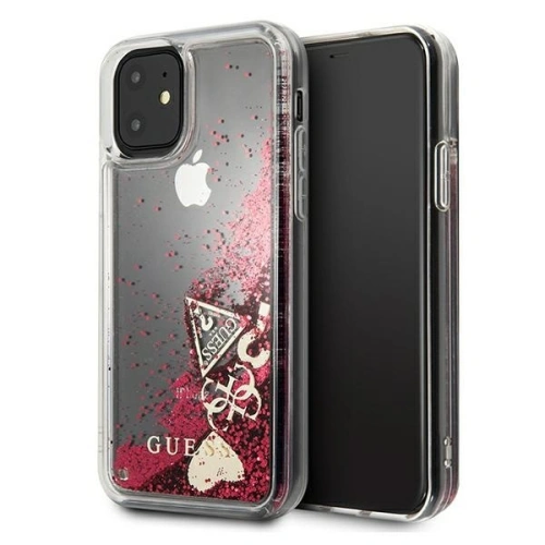 Kup Etui Guess GUOHCN61GLHFLRA Apple iPhone 11 malinový/raspberry hardcase Glitter Charms - GUE658RAS - {ean13} - Sklep Home Screen