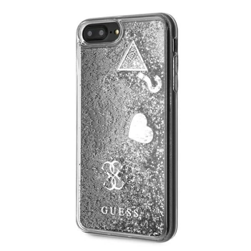 Kup Etui Guess GUOHCI8LGLHFLSI Apple iPhone 8/7 Plus argintiu/silver hardcase Glitter Charms - GUE657SLV - {ean13} - Sklep Home Screen