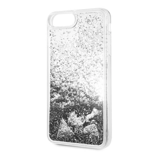 Buy Guess GUOHCI8LGLHFLSI Apple iPhone 8/7 Plus silver hardcase Glitter Charms - GUE657SLV - {ean13} - Home Screen Store Europe