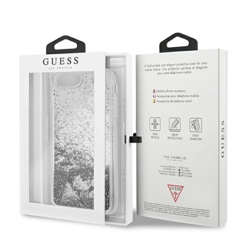 Buy Guess GUOHCI8LGLHFLSI Apple iPhone 8/7 Plus silver hardcase Glitter Charms - GUE657SLV - {ean13} - Home Screen Store Europe