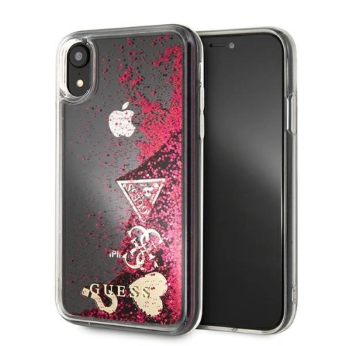 Kup Guess Apple Tasche GUOHCI61GLHFLRA iPhone XR Himbeere/Himbeere Hartschale Glitter Charms - GUE654RAS - {ean13} - Sklep Home Screen