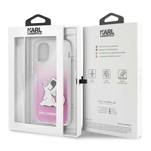 Kup Karl Lagerfeld Apple Tasche KLHCP12SCFNRCPI iPhone 12 mini rosa/rosa Hartschalenetui Choupette Fun - KLD343PNK - {ean13} - Sklep Home Screen