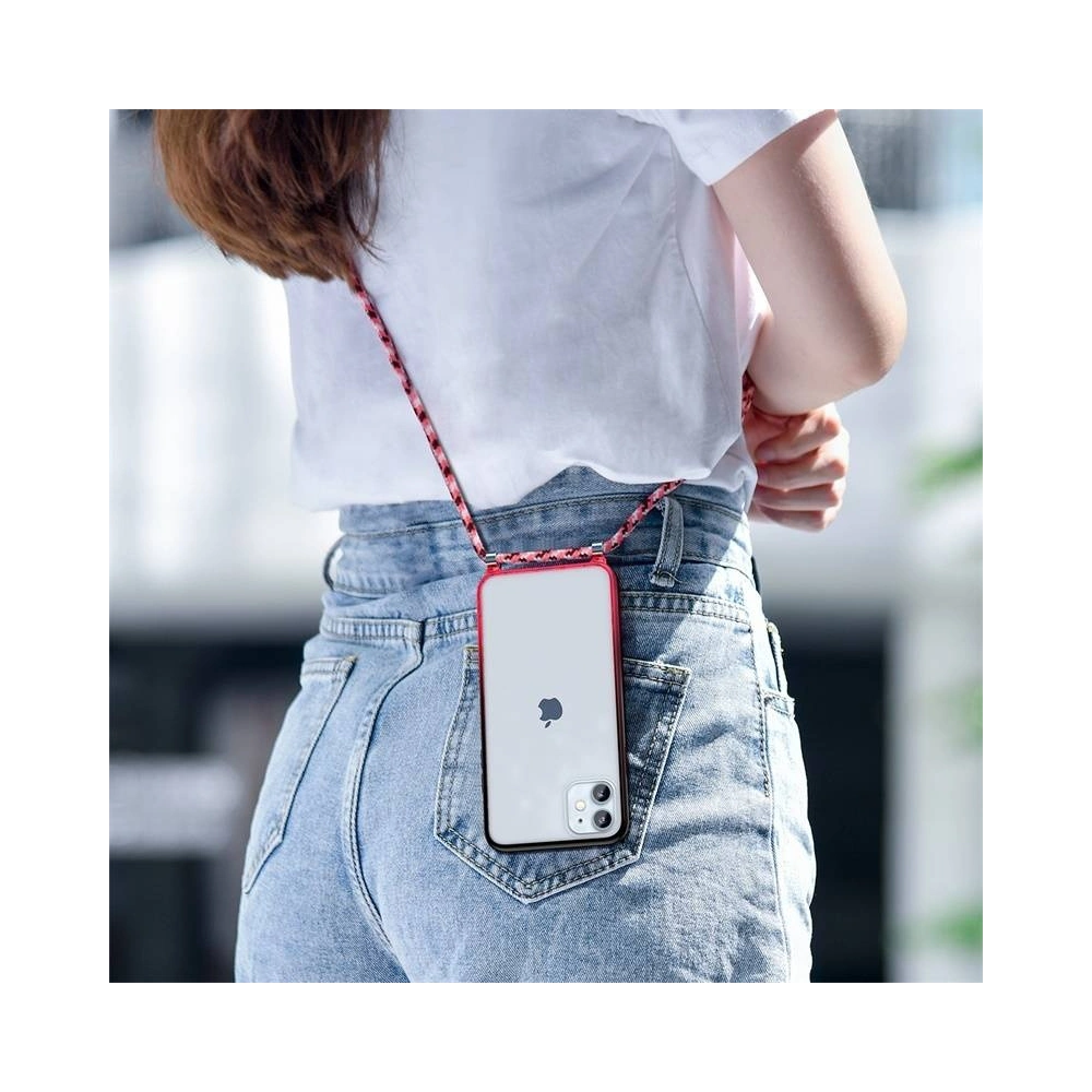 Przezroczyste etui Baseus Protective Case do iPhone 11 (czerwony)