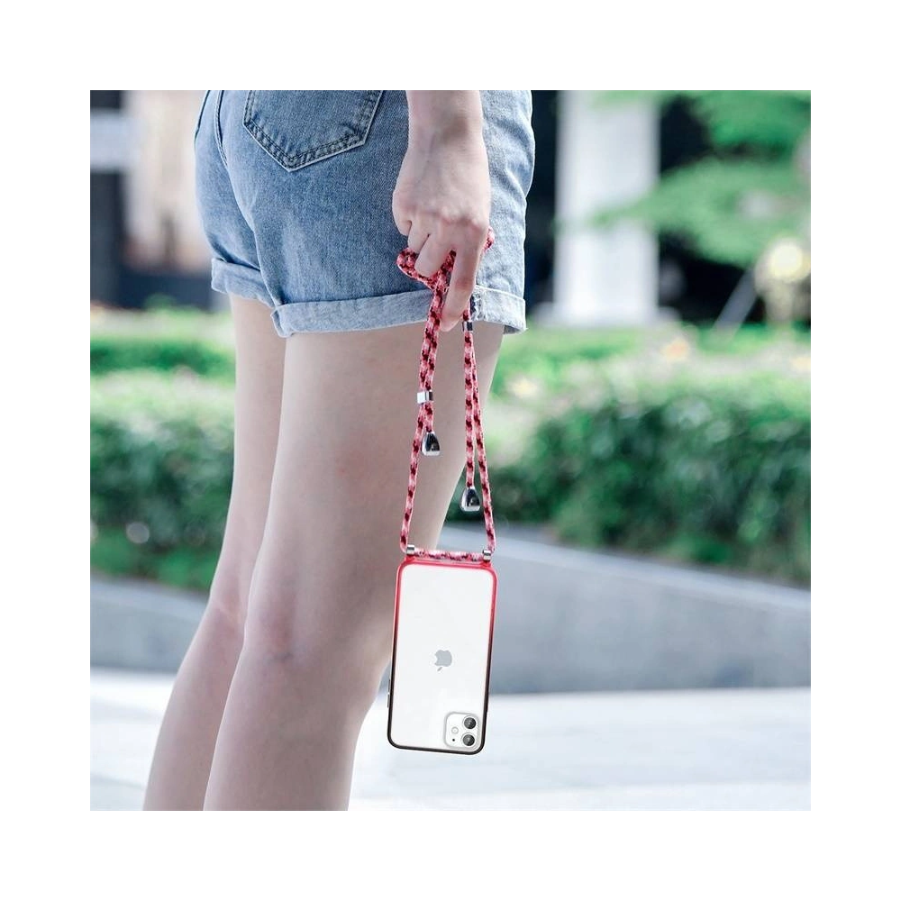 Przezroczyste etui Baseus Protective Case do iPhone 11 (czerwony)