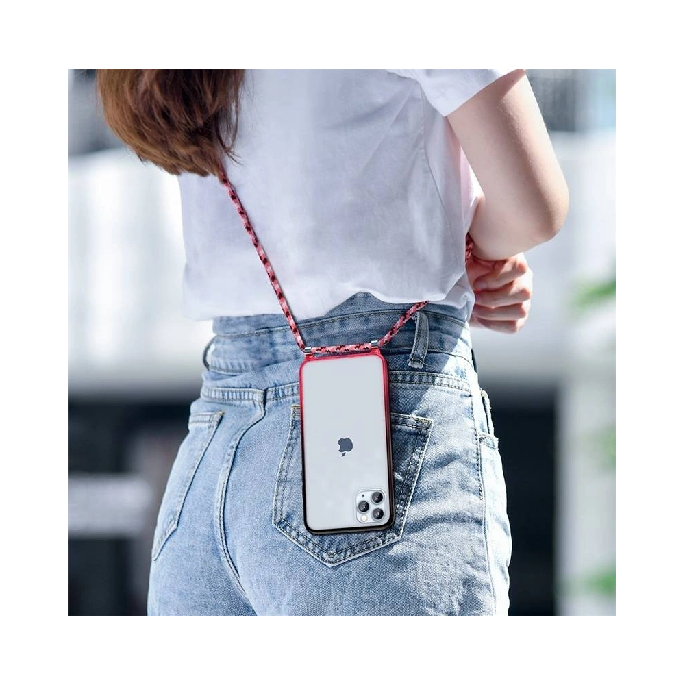 Przezroczyste etui Baseus Protective Case do iPhone 11 Pro Max (czerwony)