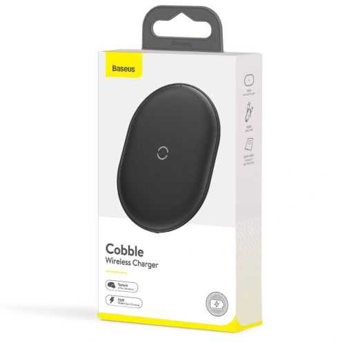 Kup Încărcător wireless inductiv Baseus Cobble, 15W (negru) - BSU1785BLK - {ean13} - Sklep Home Screen