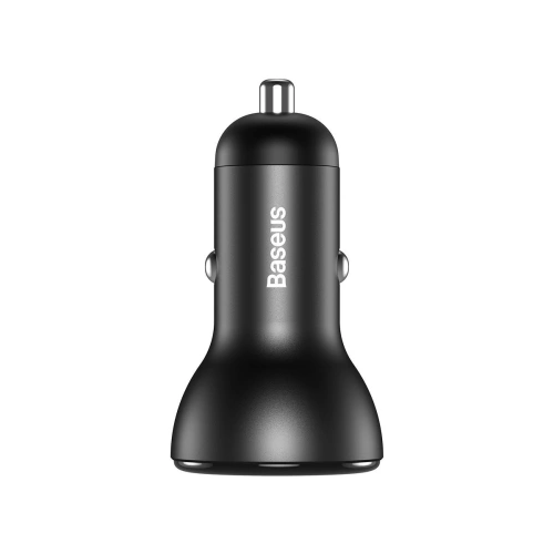 Kup Autonabíječka Baseus Digitální displej + kabel USB-C, 2x USB, QC3.0, 45W, 3A (černá) - BSU1787BLK - {ean13} - Sklep Home Screen