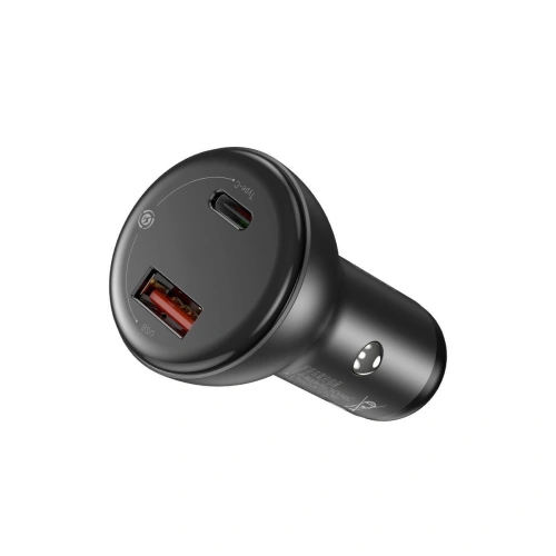 Kup Încărcător auto Baseus Display Digital + cablu USB-C, 2x USB, QC3.0, 45W, 3A (negru) - BSU1787BLK - {ean13} - Sklep Home Screen