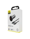 Kup Încărcător auto Baseus Display Digital + cablu USB-C, 2x USB, QC3.0, 45W, 3A (negru) - BSU1787BLK - {ean13} - Sklep Home Screen