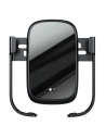 Autós telefon tartó Baseus Rock-solid 10W vezeték nélküli töltővel (fekete)
