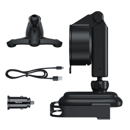 Kup Baseus Handyhalterung für das Auto Rock-solid 10W drahtloses Ladegerät (schwarz) - BSU1797BLK - {ean13} - Sklep Home Screen