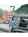 Buy Car holder for Baseus Rock-solid phone with 10W wireless charger (silver) - BSU1798SLV - {ean13} - Home Screen Store Europe