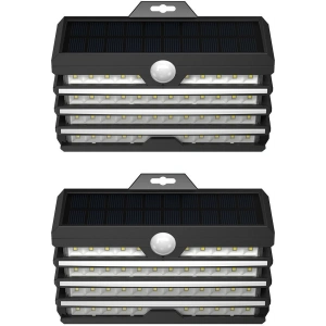 External solar LED Baseus lamp with motion detector - 2pcs (black)
