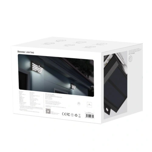 Kup Lampa solară LED externă Baseus cu senzor de mișcare - 2 bucăți (negru) - BSU1802BLK - {ean13} - Sklep Home Screen