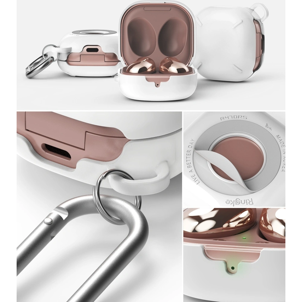 Etui Ringke Slim-X Samsung Galaxy Buds 2/2 Pro/Live/Pro Glossy White