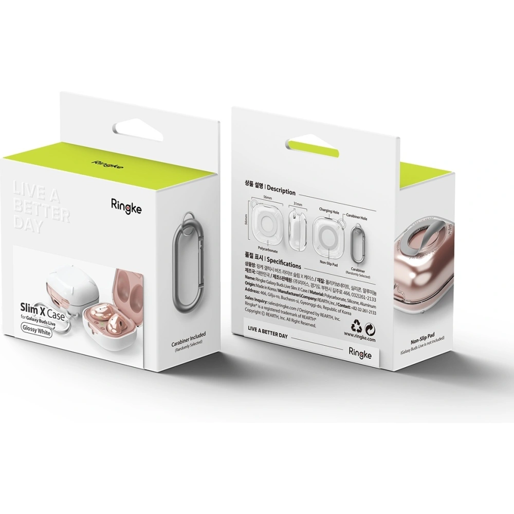 Etui Ringke Slim-X Samsung Galaxy Buds 2/2 Pro/Live/Pro Glossy White