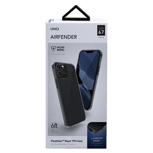 Kup Apple UNIQ Air Fender Tasche iPhone 12 Pro Max grau/rauchgrau getönt - UNIQ255GRY - {ean13} - Sklep Home Screen
