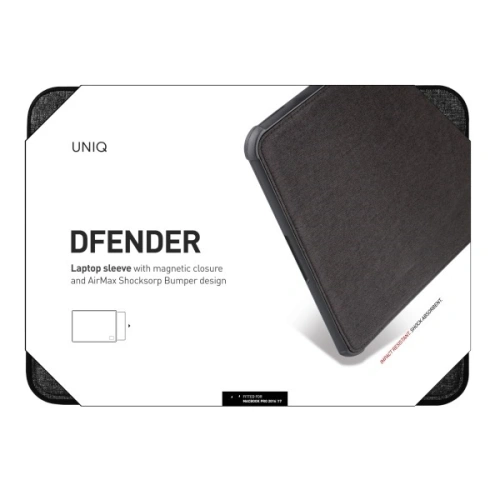 Kup UNIQ Dfender Laptop-Tasche 16" schwarz/kohlschwarz - UNIQ269BLK - {ean13} - Sklep Home Screen