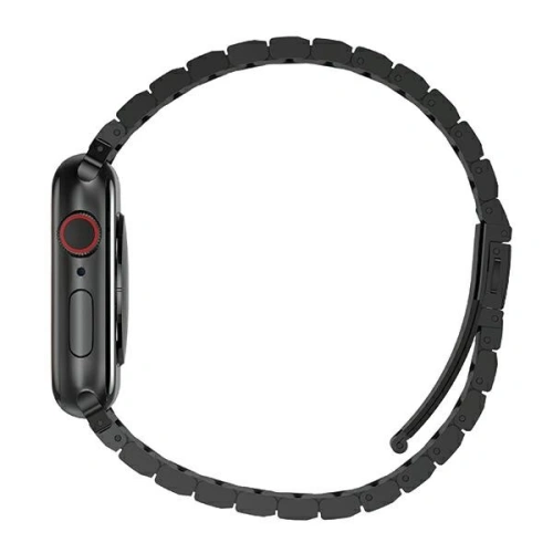 Kup Pasek UNIQ Strova Apple Watch 4/5/6/7/SE/8/9/Ultra 44/45/49mm Nerezová ocel černá/midnight black - UNIQ285BLK - {ean13} - Sklep Home Screen