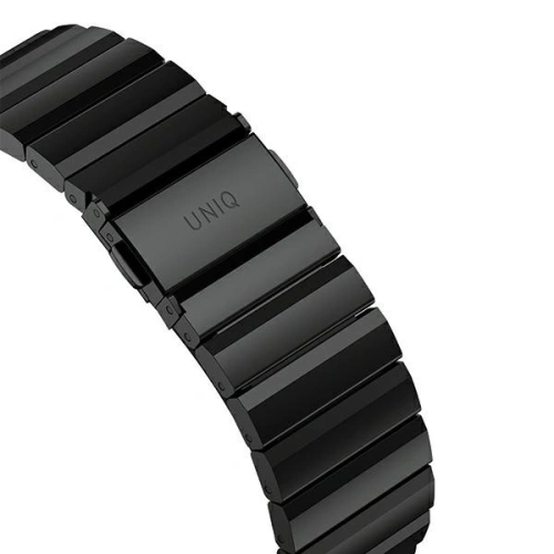 Kup Pasek UNIQ Strova Apple Watch 4/5/6/7/SE/8/9/Ultra 44/45/49mm Nerezová ocel černá/midnight black - UNIQ285BLK - {ean13} - Sklep Home Screen
