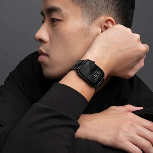 Kup Pasek UNIQ Strova Apple Watch 4/5/6/7/SE/8/9/Ultra 44/45/49mm Nerezová ocel černá/midnight black - UNIQ285BLK - {ean13} - Sklep Home Screen