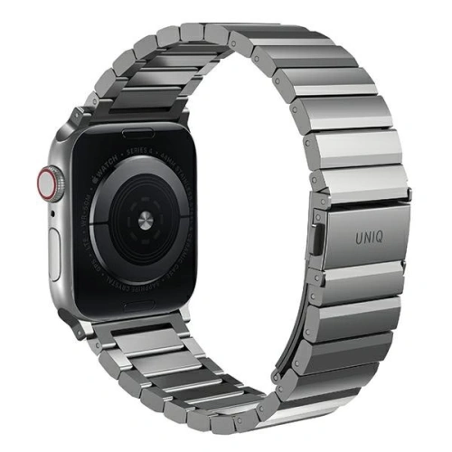 Kup UNIQ Strova Apple Watch 4/5/6/7/SE/8/9/Ultra 44/45/49mm Rozsdamentes Acél ezüst/sterling silver - UNIQ286SLV - {ean13} - Sklep Home Screen