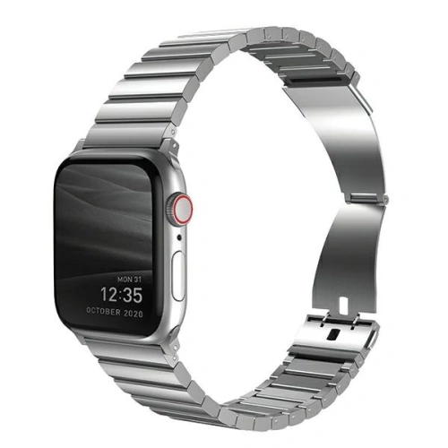 Kup UNIQ Strova Apple Watch 4/5/6/7/SE/8/9/Ultra 44/45/49mm Rozsdamentes Acél ezüst/sterling silver - UNIQ286SLV - {ean13} - Sklep Home Screen