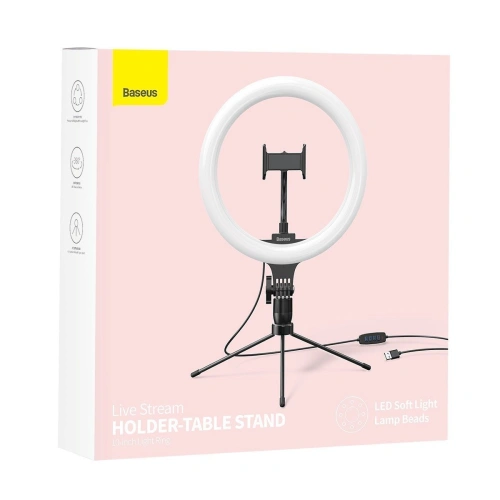 Buy Baseus Live Stream Holder-table Stand (10-inch Light Ring) Black - BSU1808BLK - {ean13} - Home Screen Store Europe