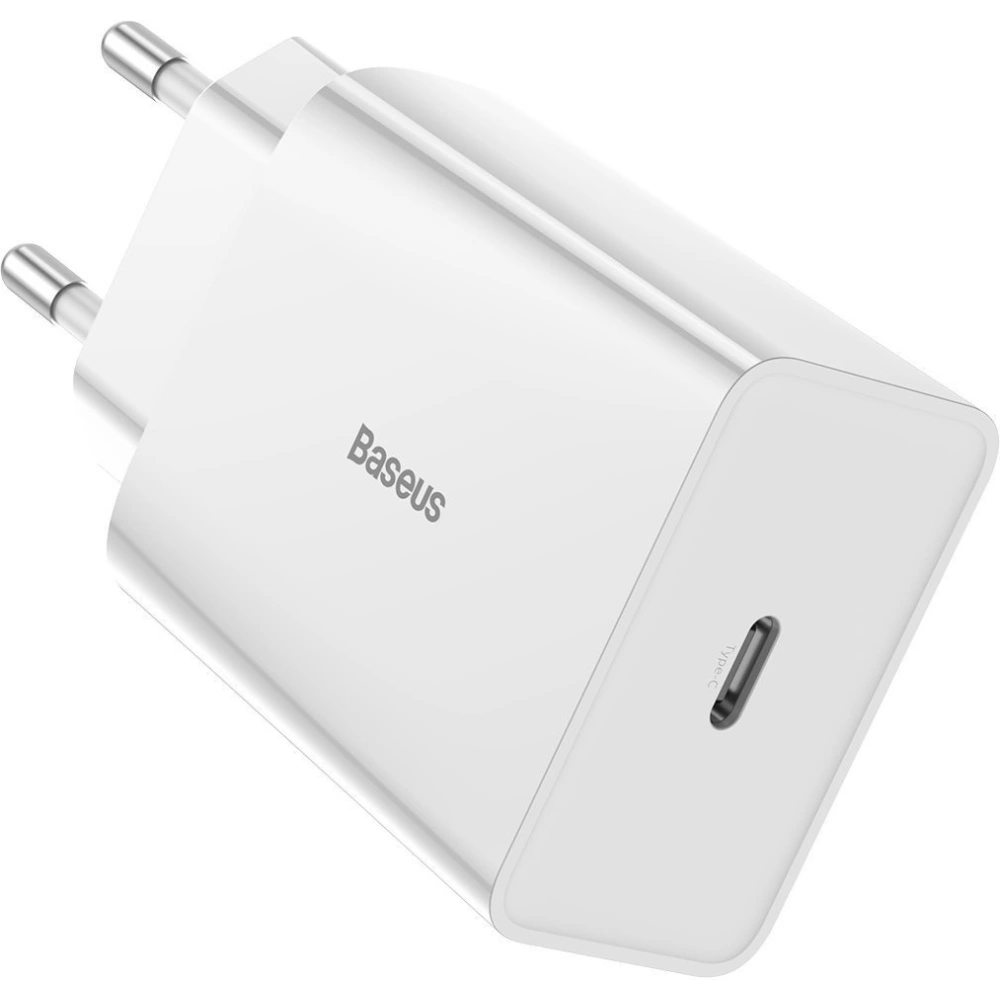 Ładowarka sieciowa USB-C PD Baseus Mini, Power Delivery, 18W (biały)
