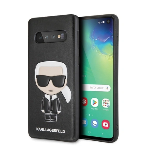 Kup Karl Lagerfeld Samsung Tasche KLHCS10IKPUBK Galaxy S10 hardcase schwarz/schwarz Iconic Karl Embossed - KLD357BLK - {ean13} - Sklep Home Screen