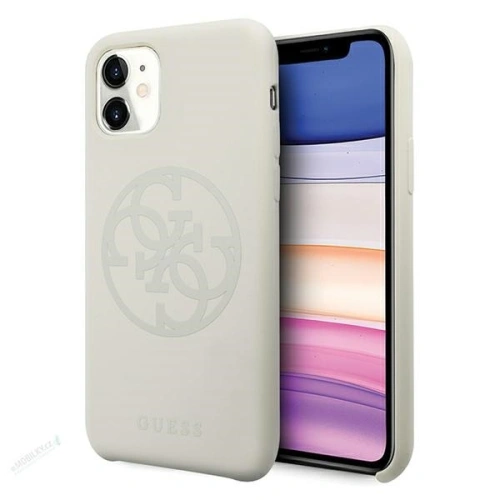 Kup Etui Guess GUHCN61LS4GLG Apple iPhone 11 alb/white hard case Silicon 4G Tone On Tone - GUE659WHT - {ean13} - Sklep Home Screen