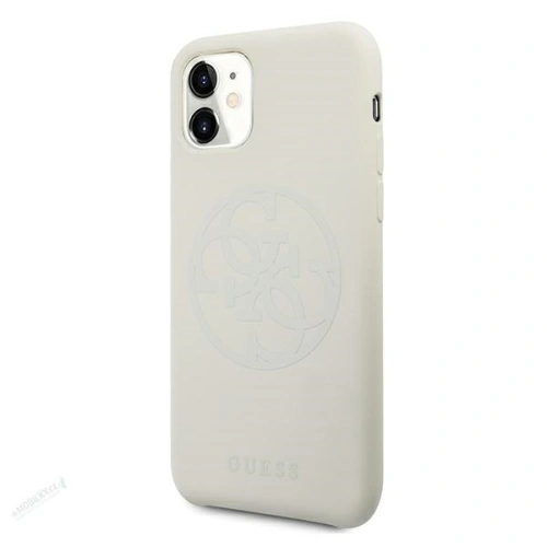 Kup Etui Guess GUHCN61LS4GLG Apple iPhone 11 alb/white hard case Silicon 4G Tone On Tone - GUE659WHT - {ean13} - Sklep Home Screen