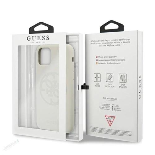 Kup Etui Guess GUHCN61LS4GLG Apple iPhone 11 alb/white hard case Silicon 4G Tone On Tone - GUE659WHT - {ean13} - Sklep Home Screen