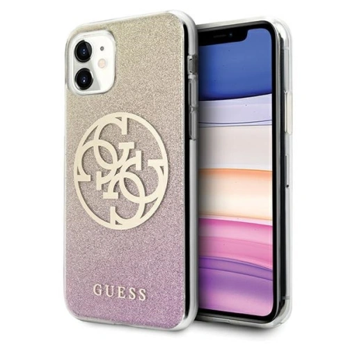 Kup Etui Guess GUHCN61PCUGLPGG Apple iPhone 11 roz-gold/rose aurie hard case Glitter 4G Circle Logo - GUE660RS - {ean13} - Sklep Home Screen