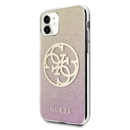 Kup Etui Guess GUHCN61PCUGLPGG Apple iPhone 11 roz-gold/rose aurie hard case Glitter 4G Circle Logo - GUE660RS - {ean13} - Sklep Home Screen