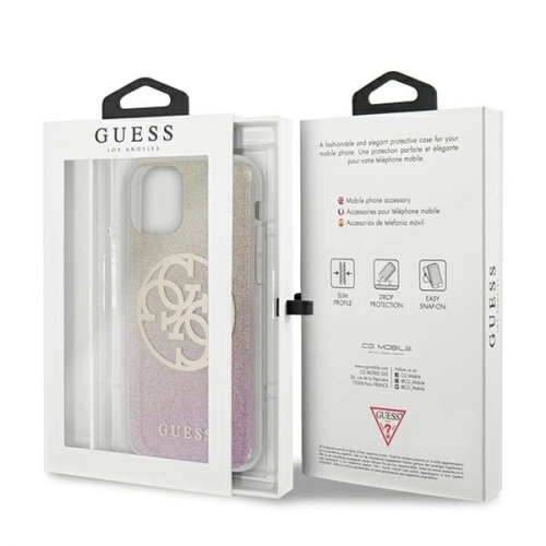 Kup Etui Guess GUHCN61PCUGLPGG Apple iPhone 11 roz-gold/rose aurie hard case Glitter 4G Circle Logo - GUE660RS - {ean13} - Sklep Home Screen