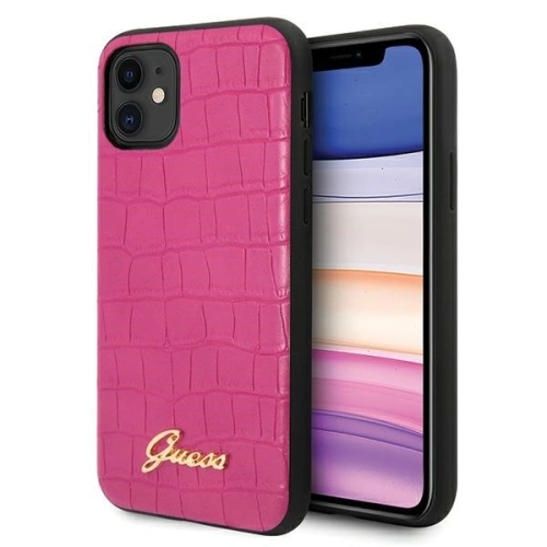 Kup Guess Apple Tasche GUHCN61PCUMLCRPI iPhone 11 rosa/rosa Kroko Kollektion - GUE661PNK - {ean13} - Sklep Home Screen