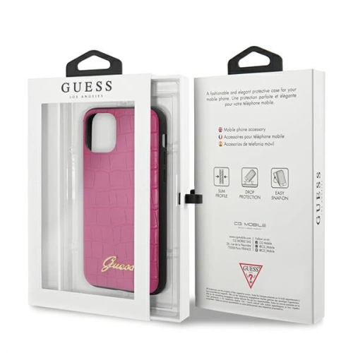 Kup Guess Apple Tasche GUHCN61PCUMLCRPI iPhone 11 rosa/rosa Kroko Kollektion - GUE661PNK - {ean13} - Sklep Home Screen