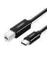 Kabel USB 2.0 C-B UGREEN US241 do drukarki 2m (czarny)