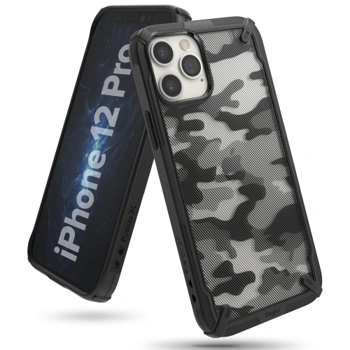 Kup Etui Ringke Fusion-X Design Apple iPhone 12/12 Pro Camo (Moro) Fekete - RGK1258BLK - {ean13} - Sklep Home Screen