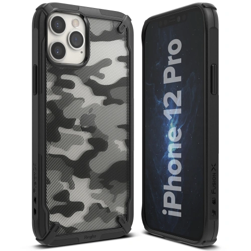 Kup Etui Ringke Fusion-X Design Apple iPhone 12/12 Pro Camo (Moro) Fekete - RGK1258BLK - {ean13} - Sklep Home Screen