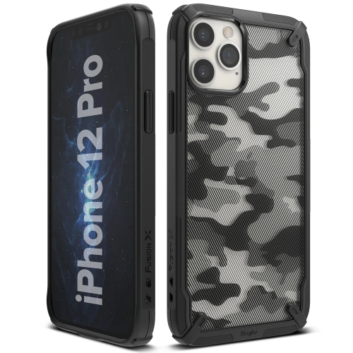 Kup Ringke Apple Tasche Fusion-X Design iPhone 12/12 Pro Camo (Moro) Schwarz - RGK1258BLK - {ean13} - Sklep Home Screen