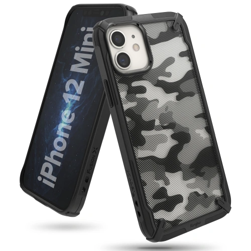 Kup Etui Ringke Fusion-X Design Apple iPhone 12 mini Camo (Moro) Fekete - RGK1252BLK - {ean13} - Sklep Home Screen