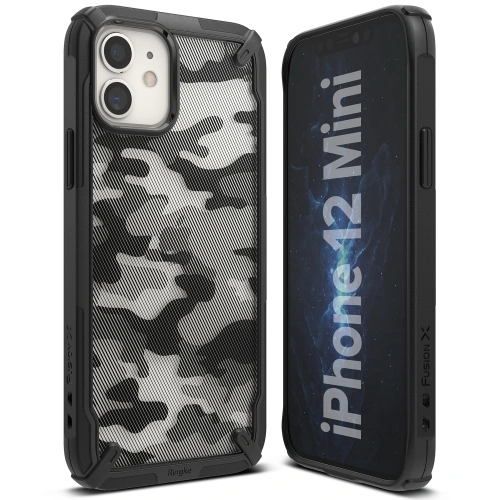 Kup Etui Ringke Fusion-X Design Apple iPhone 12 mini Camo (Moro) Fekete - RGK1252BLK - {ean13} - Sklep Home Screen