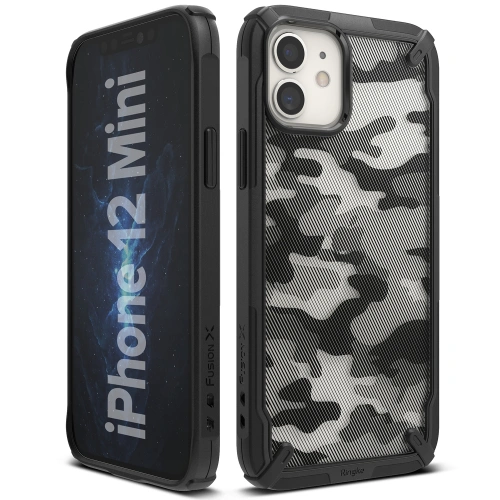 Kup Etui Ringke Fusion-X Design Apple iPhone 12 mini Camo (Moro) Fekete - RGK1252BLK - {ean13} - Sklep Home Screen