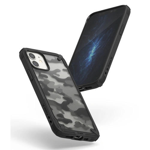 Kup Etui Ringke Fusion-X Design Apple iPhone 12 mini Camo (Moro) Fekete - RGK1252BLK - {ean13} - Sklep Home Screen