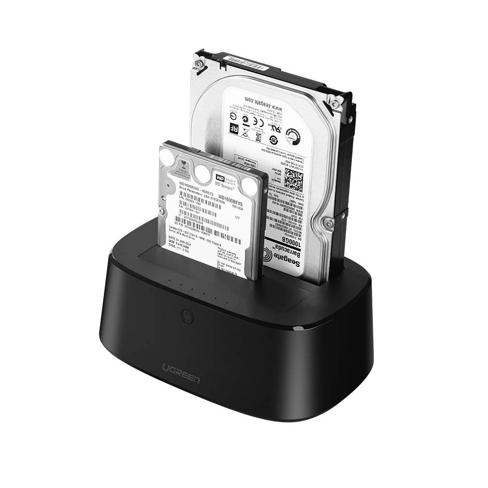 Stacja dokująca UGREEN CM198 do dysków HDD/SSD, 2,5/3,5 cali, USB 3.0 (czarna)